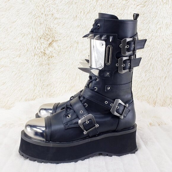 Gravedigger Goth Punk Heavy Metal Spiked Boots Restocked New main image 7